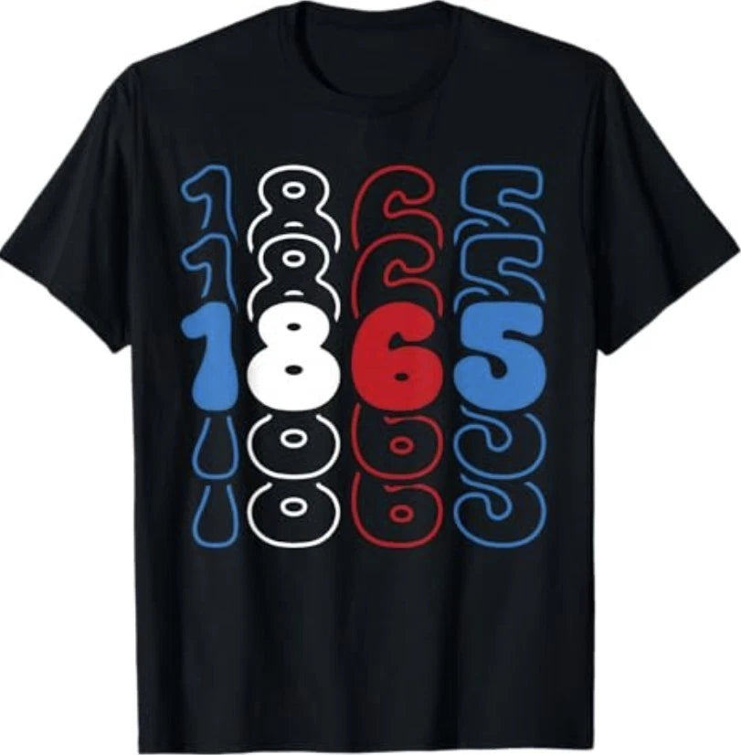 Juneteenth Red White Blue Flag Colours 1865 T-Shirt
