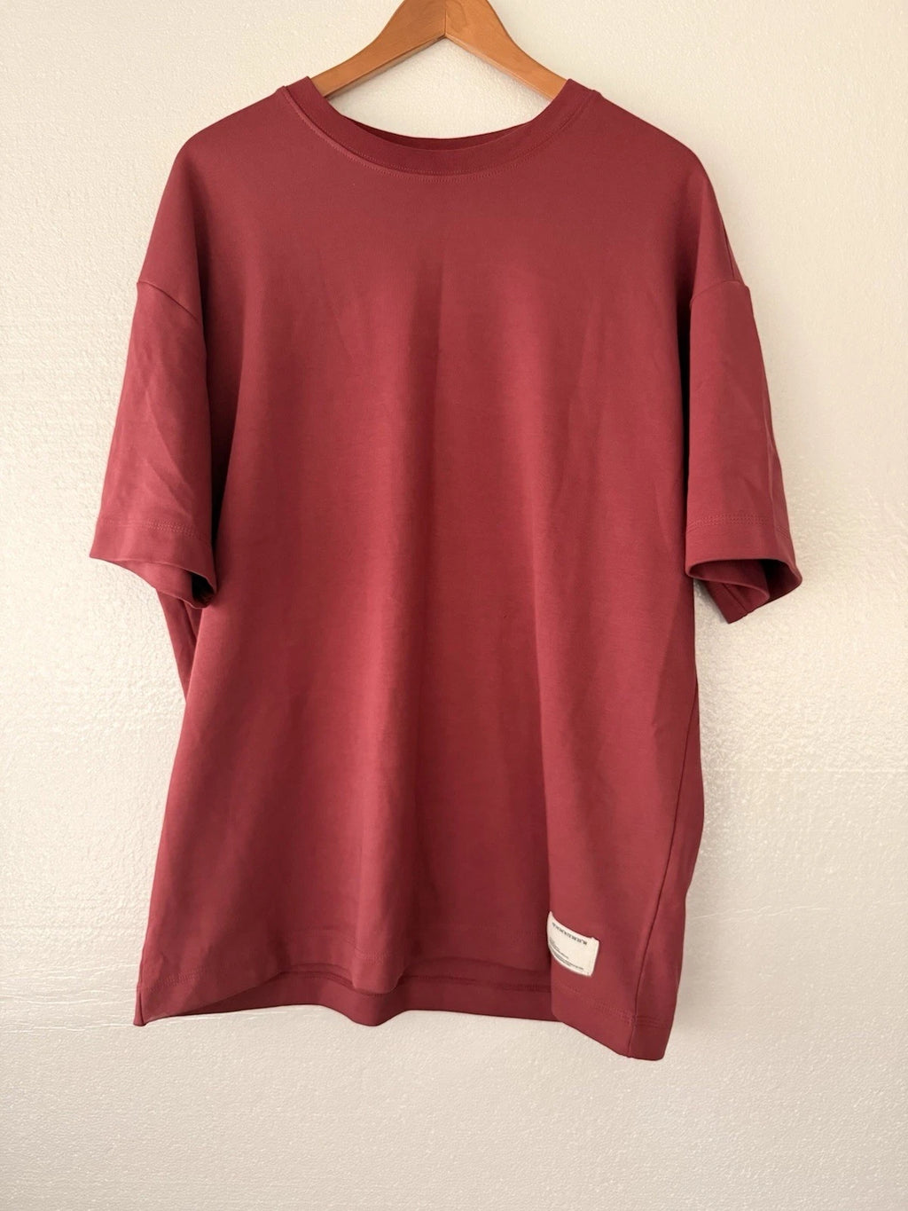 Reserved Oversized T Shirt Mens Medium Red Minimal Streetwear Basic Tee