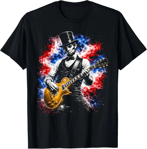 Abraham Lincoln Abe Lincoln Playing Guitar T-Shirt