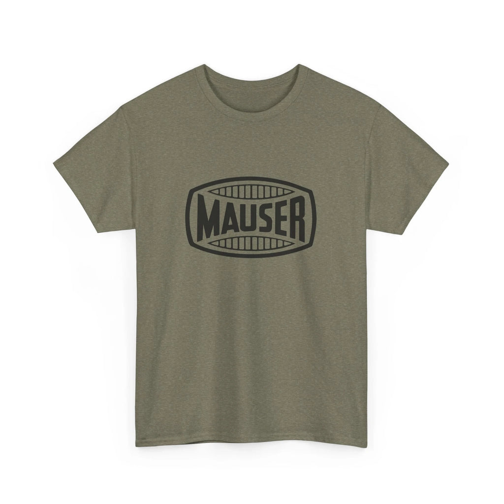 Mauser German Gun Rifle Weapons Arms Manufacturer Badge Emblem Logo Shirt
