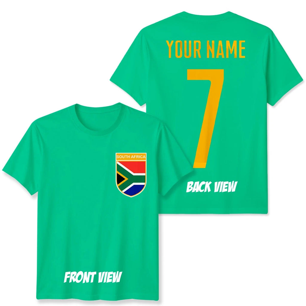 Personalised South Africa Football Unisex Kids T-Shirt Name Number Tee #WC