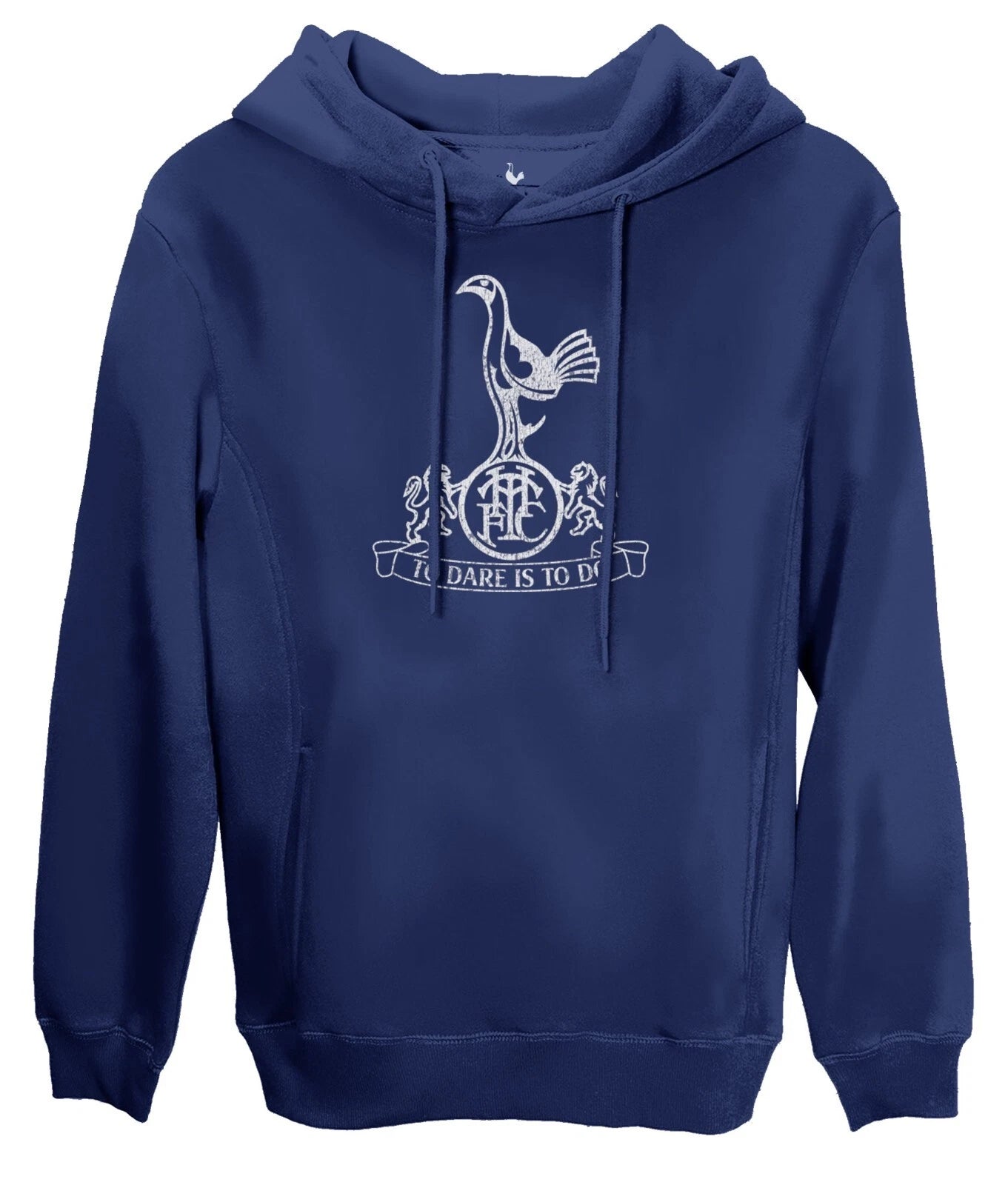Tottenham Hotspur Retro Badge Premium Fleece Hoodie Navy 1863FC