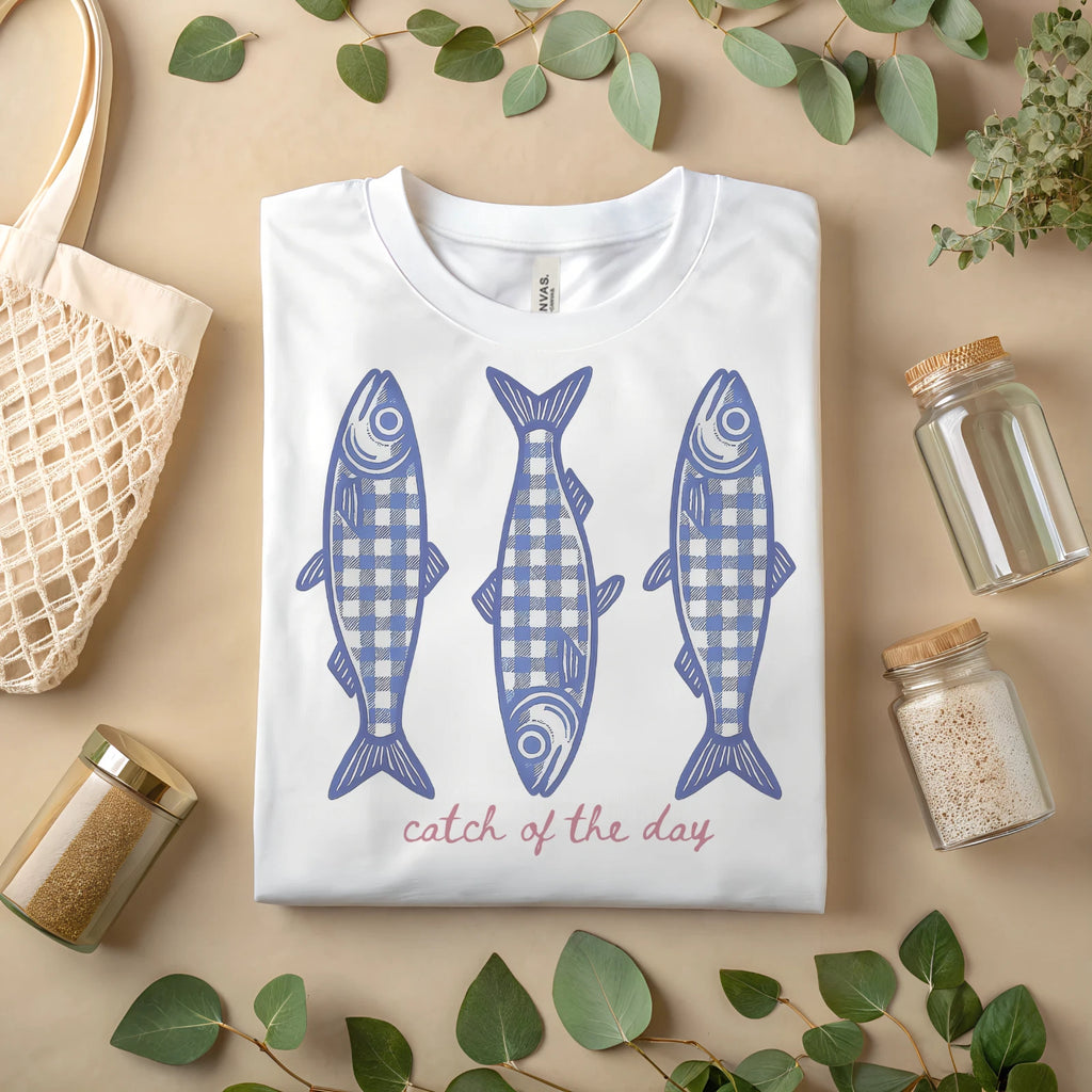 Catch of the Day Fishing T-Shirt Nautical Seafood Lover Gift Fisherman UnisexA69