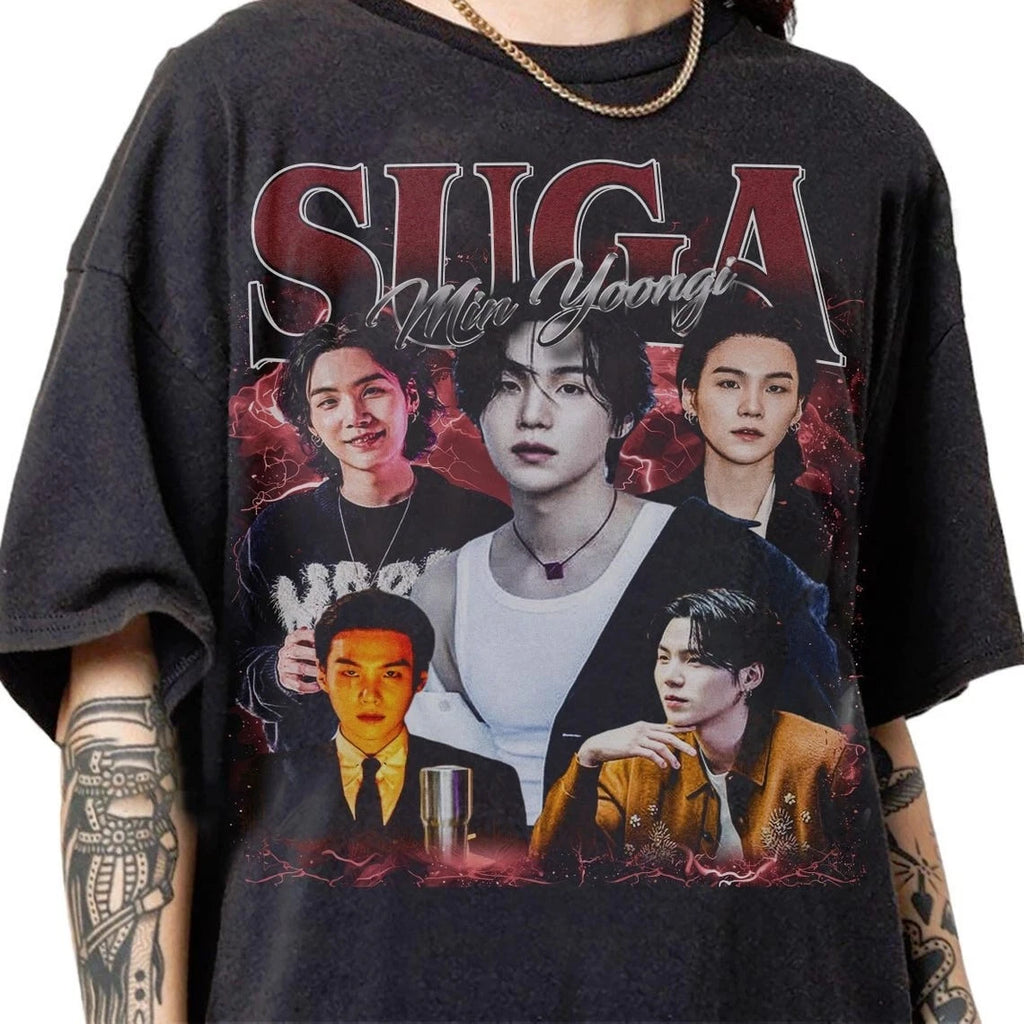 Suga Min Yoongi 90s Bootleg Vintage T-Shirt