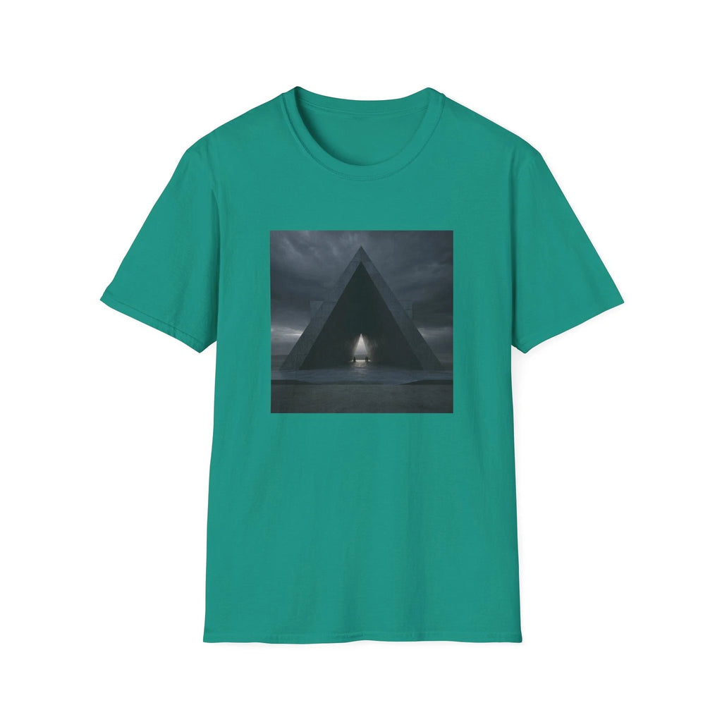 Dark Triangle Portal T Shirt | Geometric Graphic Tee | Minimalist Mystery Art