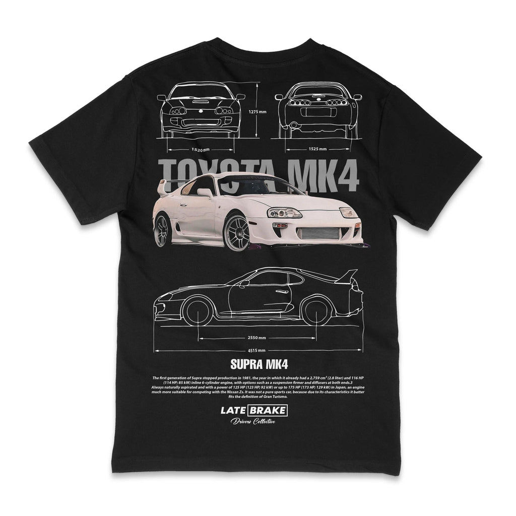 Toyota Supra Mk4 (WHT) Drivers Collective Late Brake JDM T-Shirt