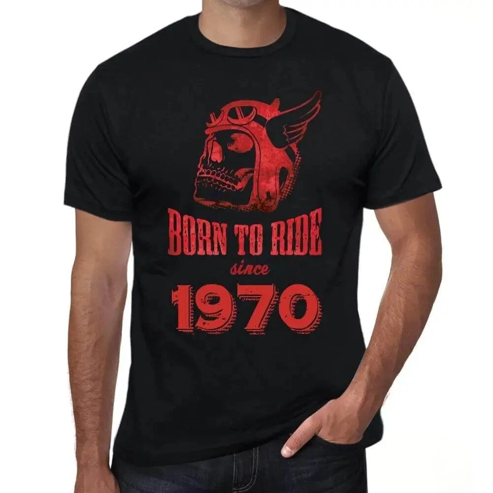 Men's Graphic T-Shirt Born To Ride 1970 54th Birthday Anniversary 54 Year Old