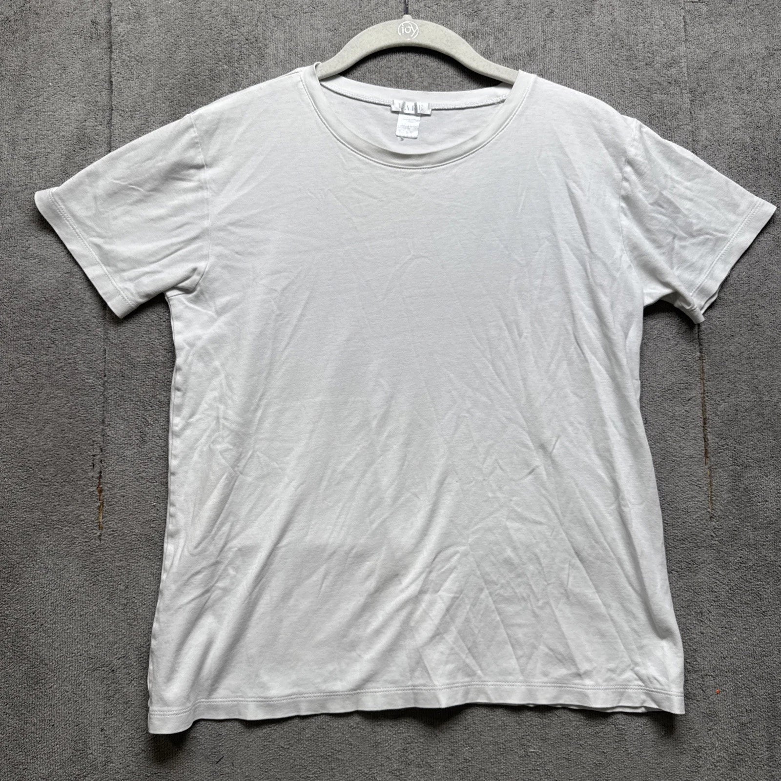 Lake Pajamas Short Sleeve Pima Tee White Small Mens Crewneck Soft Lounge