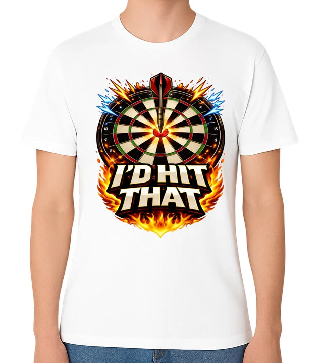 I’d Hit That Darts T-Shirt Funny Dartboard Player Dart Unisex Tee