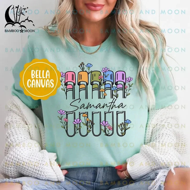 Personalized Floral Phlebotomy Comfort Tee Custom Medical Gift
