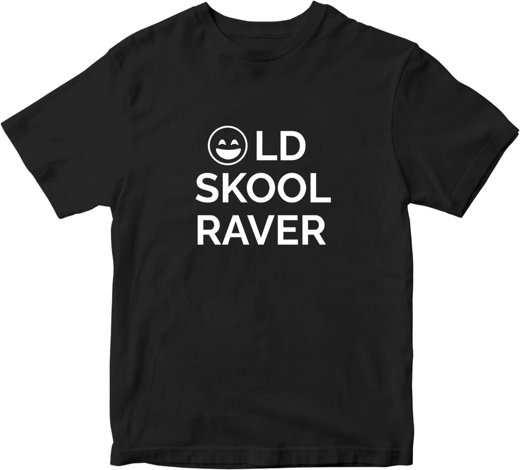 OLD SKOOL RAVER T-shirt Dance Festival Clubbing Dj Rave Celebration Party Gifts