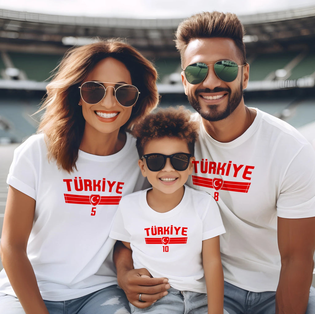 Turkey Fan Shirt Kids and Adults - Desired Name & Number Football Modern WM26