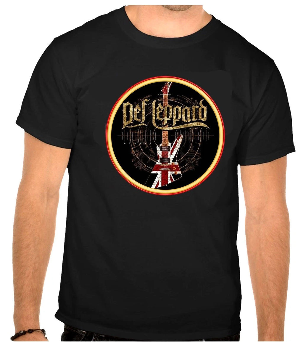 Def Leppard Rock Music Logo Black T-Shirt -1218