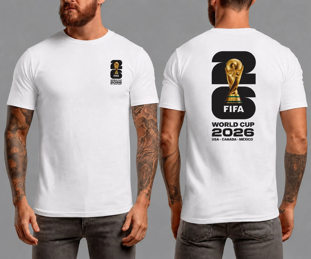 World Cup 2026 T-Shirt Football Soccer USA  Worldcup Logo Tee Gildan Softstyle