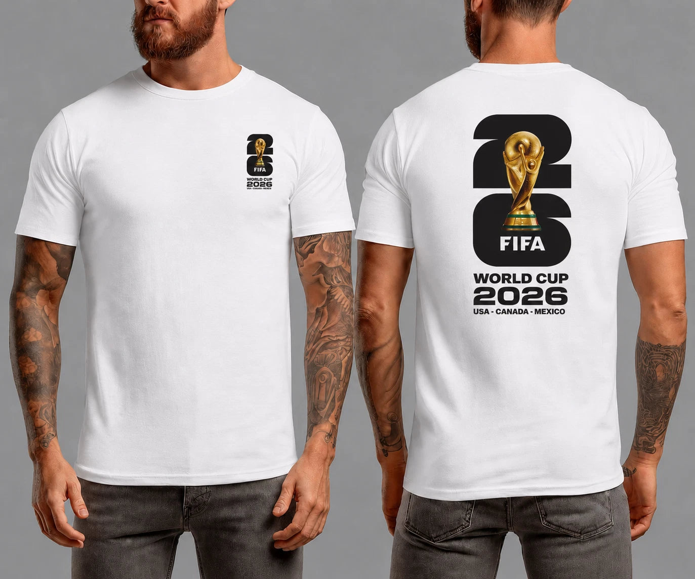 World Cup 2026 T-Shirt Football Soccer USA  Worldcup Logo Tee Gildan Softstyle