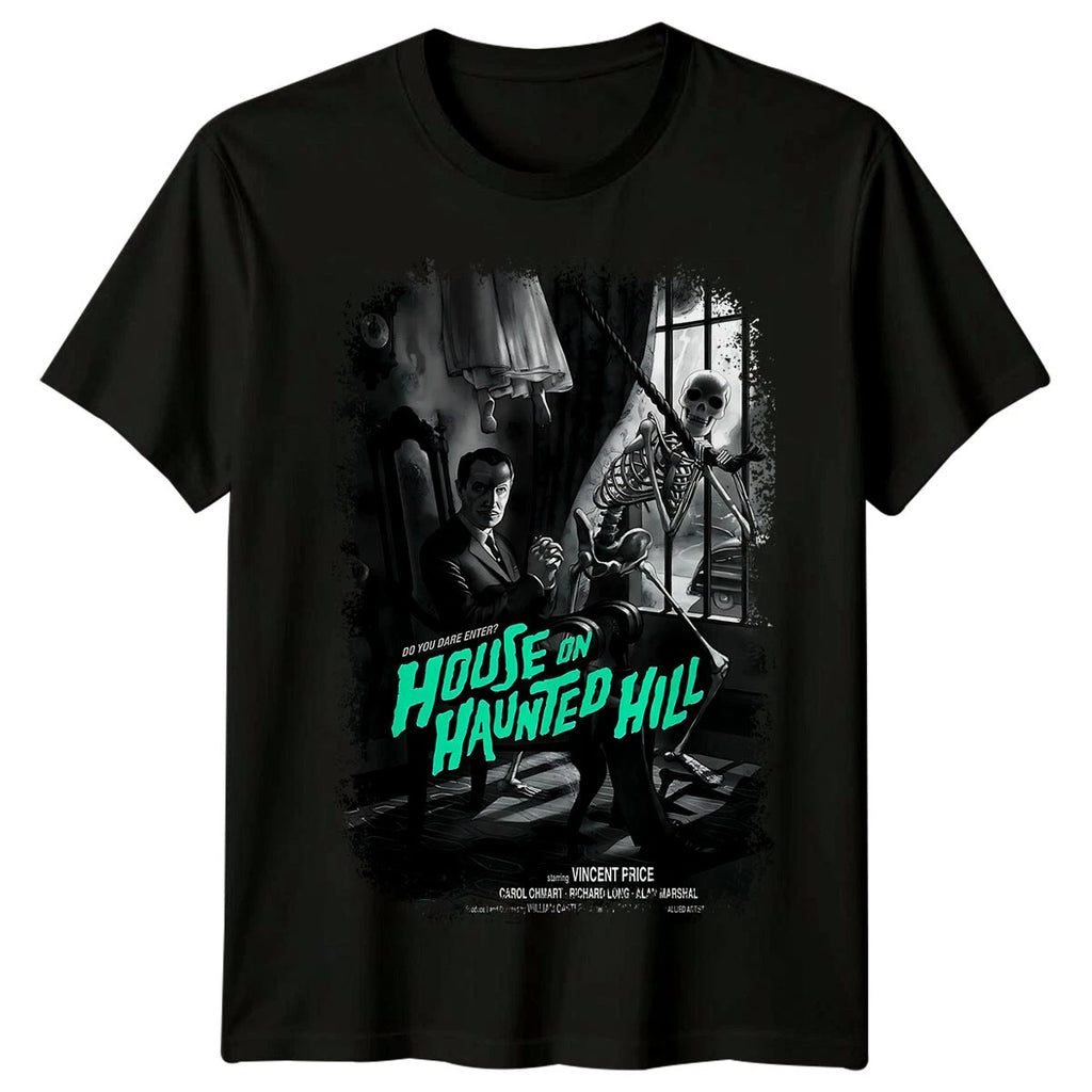 House on Haunted Hill (1959) Movie Poster Inspired T-Shirt Retro Tee Unisex