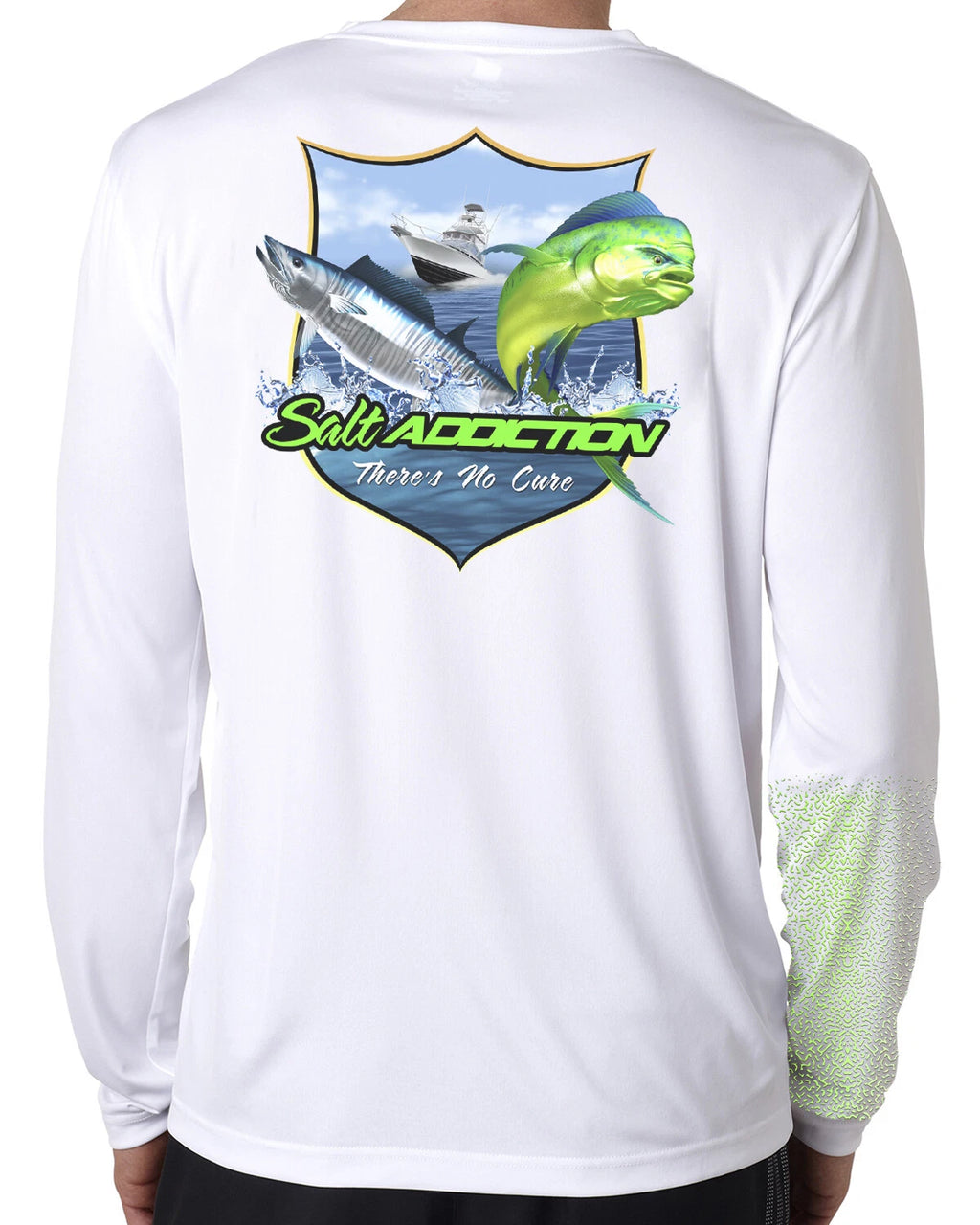 Salt Addiction t shirt long sleeve microfiber saltwater fishing uv upf 50+ mahi