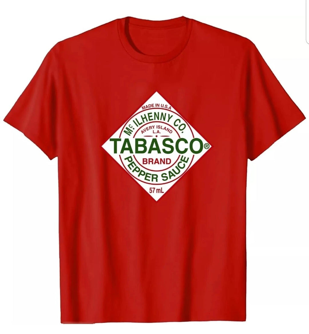 TABASCO NEW T-SHIRT sizes S M L XL XXL 3XL 4XL colours Black Red white