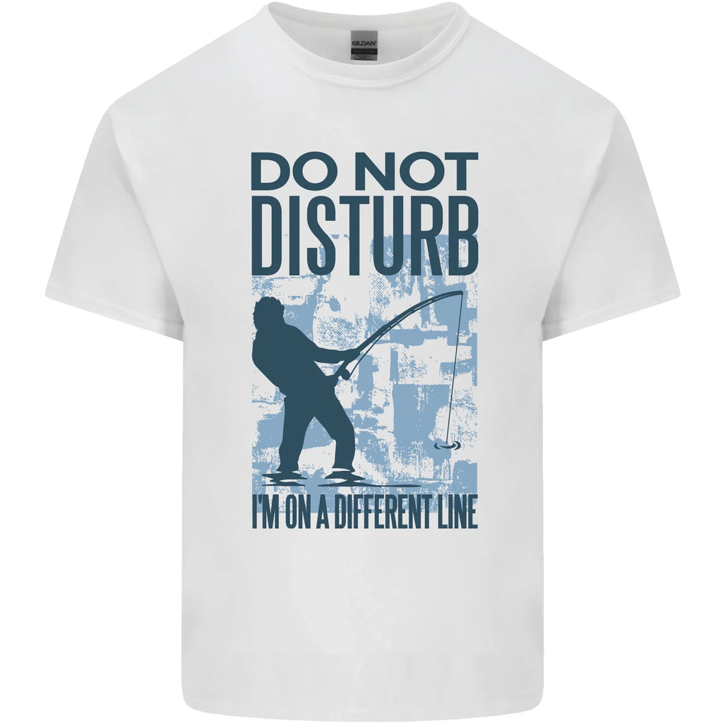 Fishing Do Not Disturb Funny Fisherman Mens Cotton T-Shirt Tee Top