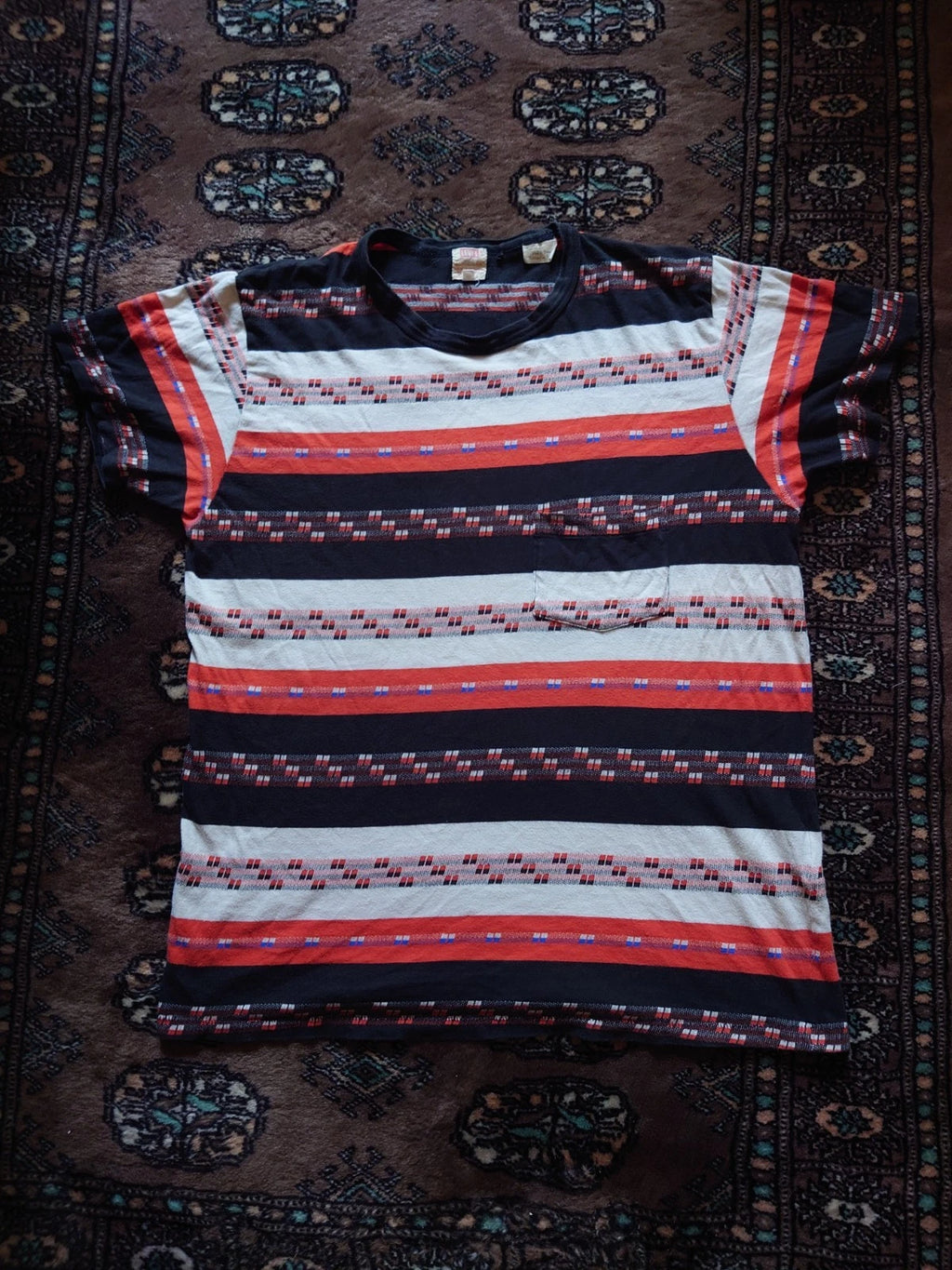 Levi's Vintage Clothing LVC 60s Casuals Sanforized Triped T-Shirt Rare Medium