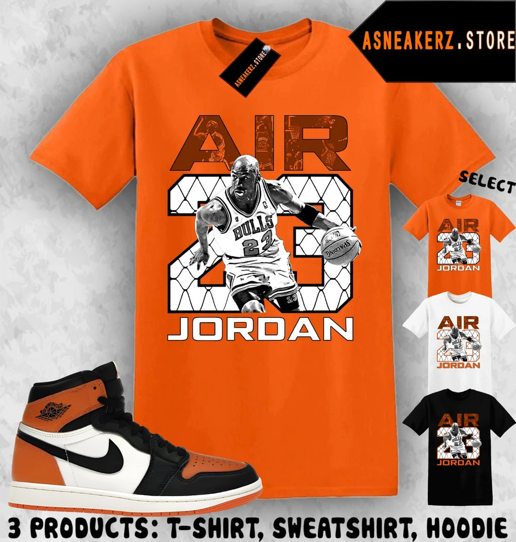 Shirt Matching AJ 1 High OG Shattered Backboard Match Sneaker Vintage Air MJ 23