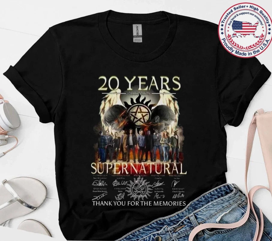 Supernatural Anniversary 2005- 2025 T-Shirt All Size S-4XL Fan gift
