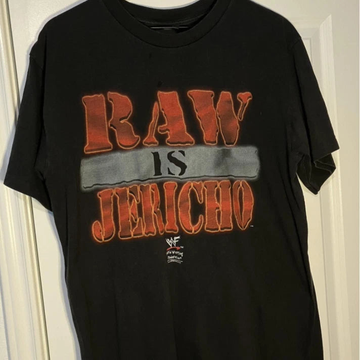 Vintage WWF Y2J Chris Jericho Raw is Jericho Wrestling Tee Shirt from the year