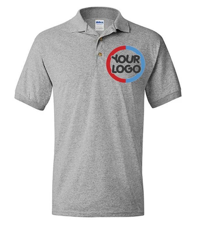 Custom Embroidered preshrunk Polo - Personalized Image & Text - Your Design Here