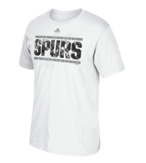 Adidas Men's San Antonio Spurs Energy Short Sleeve Crew T-Shirt, White, Small