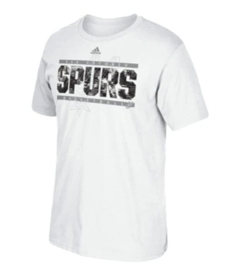 Adidas Men's San Antonio Spurs Energy Short Sleeve Crew T-Shirt, White, Small