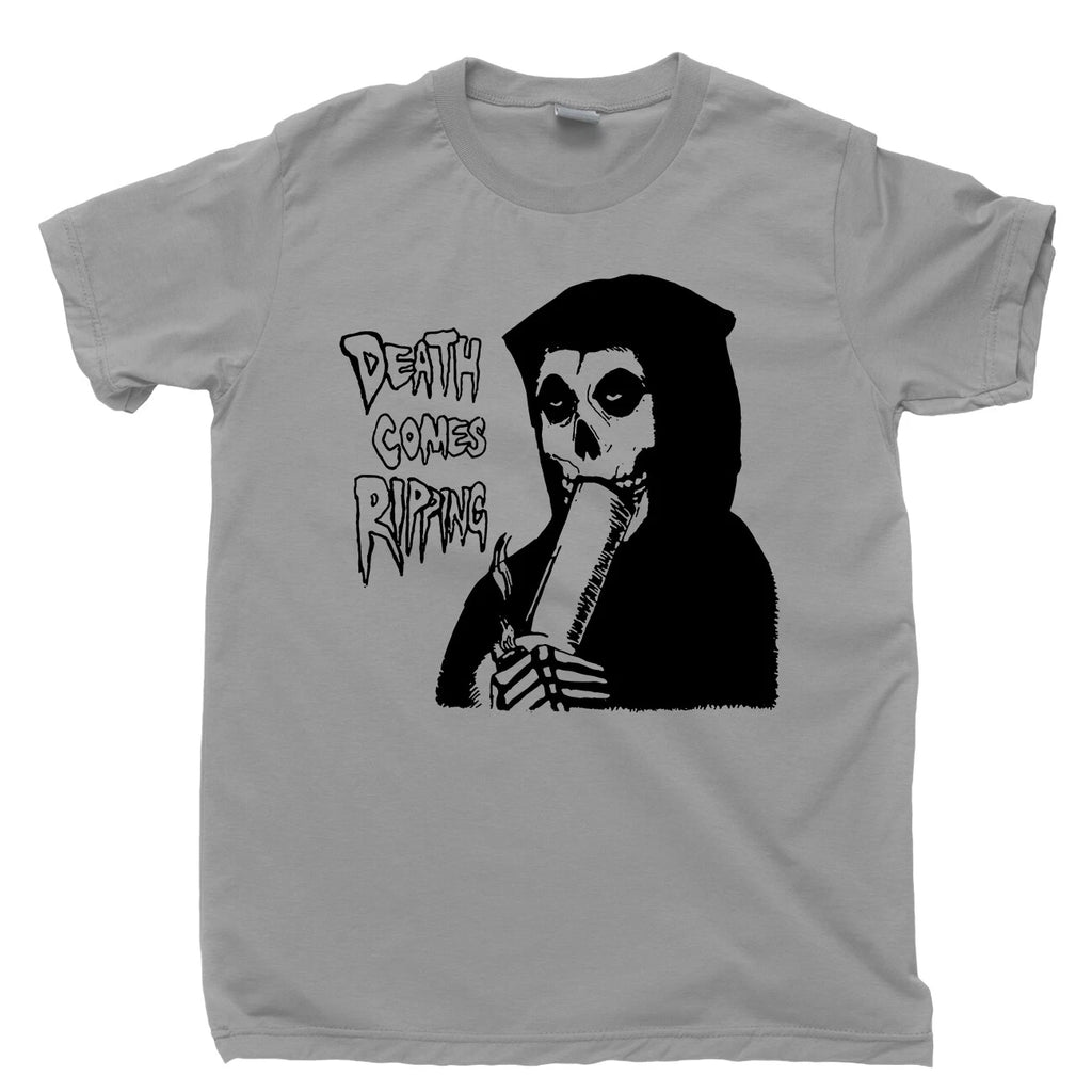 Grim Reaper T Shirt Death Comes Ripping Bong Hit Legalize Marijuana Cannabis Tee