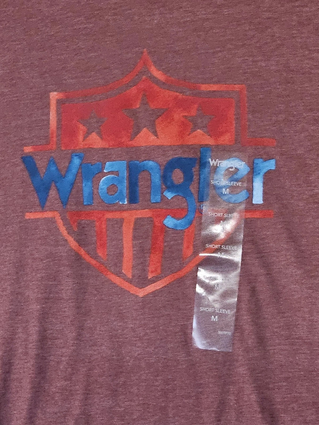 Wrangler Brand Graphic Short Sleeve T-Shirt Size Mens Medium New Dusty Red