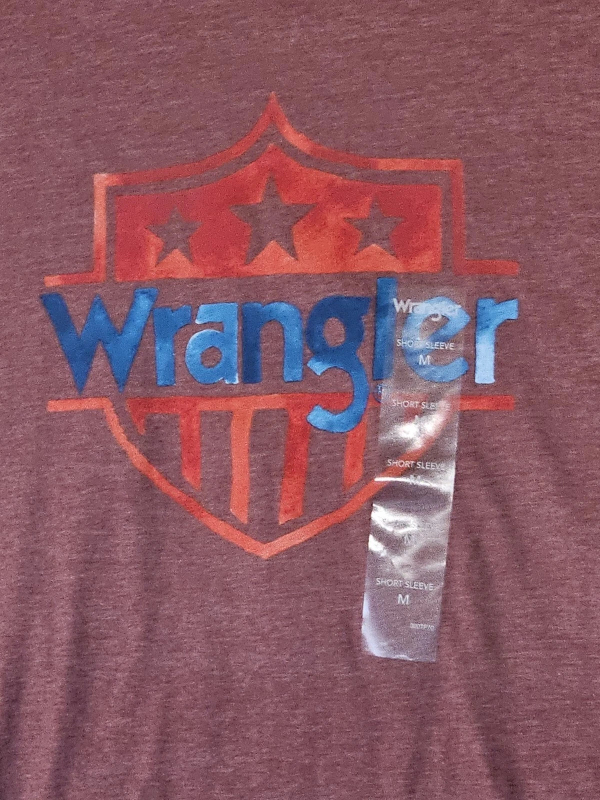 Wrangler Brand Graphic Short Sleeve T-Shirt Size Mens Medium New Dusty Red