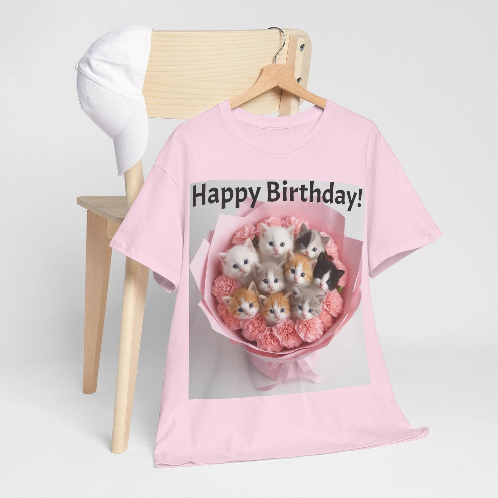Kittens Bouquet Tee | Cute Cat Flower Bouquet T-Shirt| Birthday Gift | Cat Tee