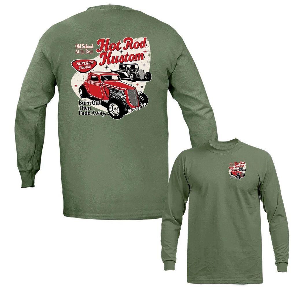Hot Rod Kustom Classic Vintage Car Automobile Graphic Long Sleeve