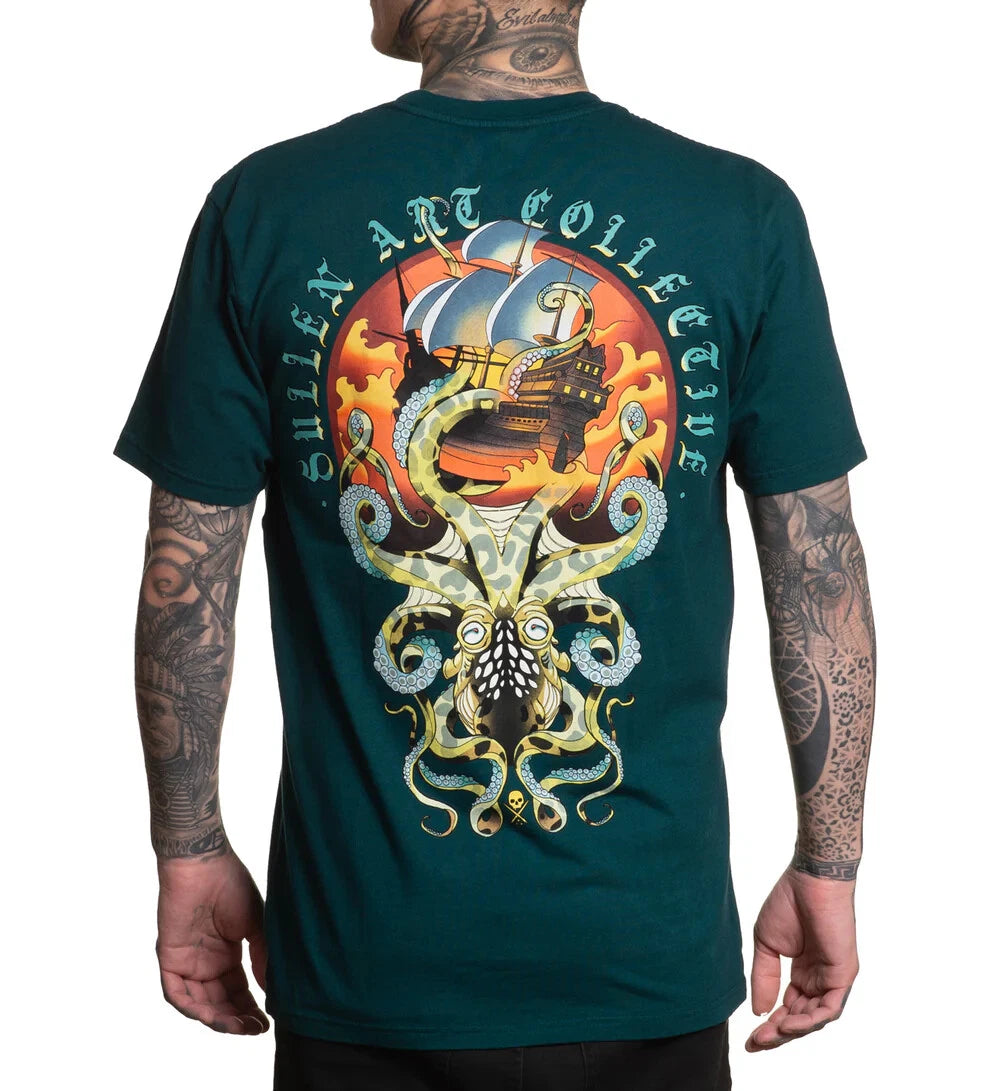 Sullen Pin Up Street Americana Metal Tattoo Art Mens Premium Tee TAKEN UNDER