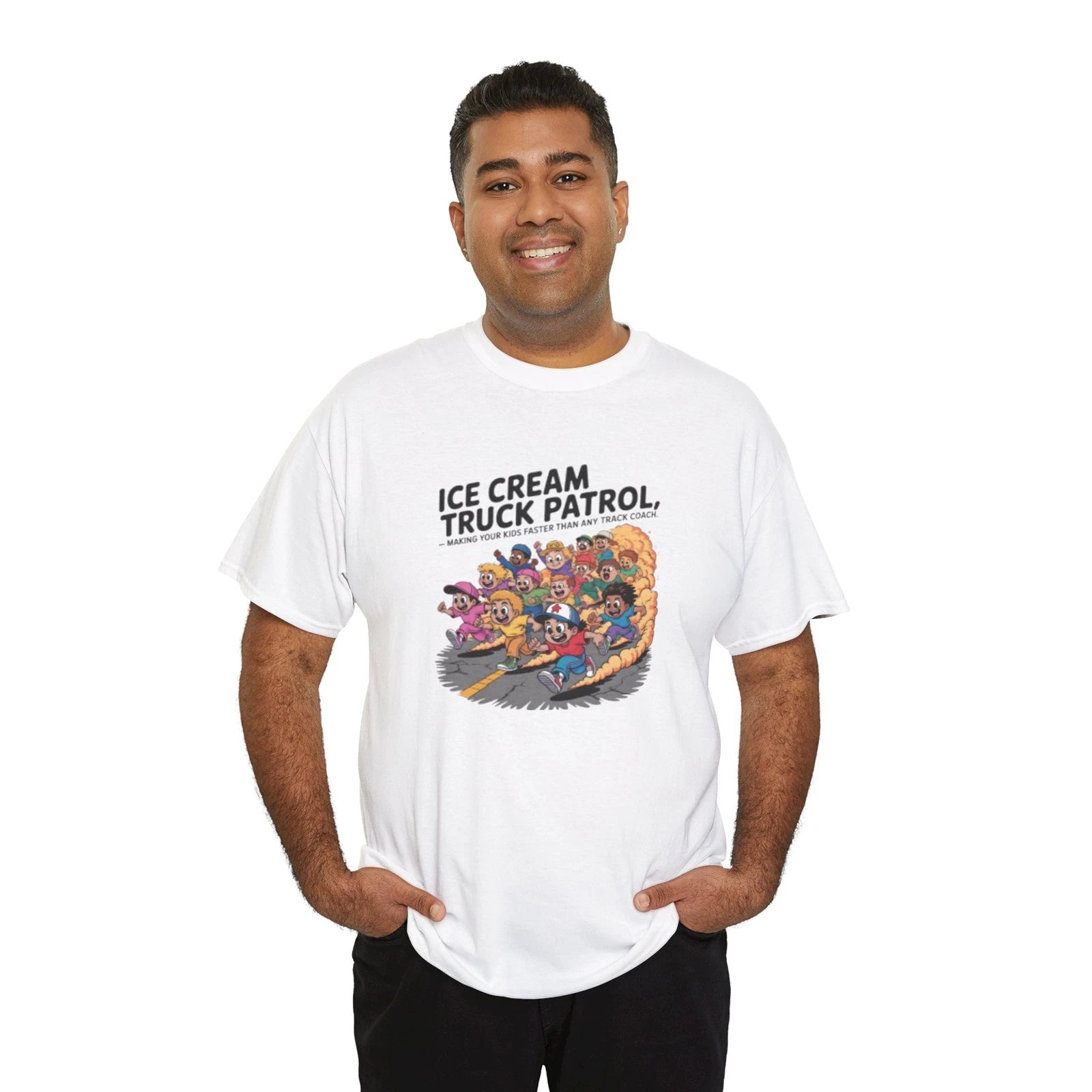 VTG Ice Cream Truck Driver T Shirt 90s Graphic Heavyweight Funny Kids Chase Tee