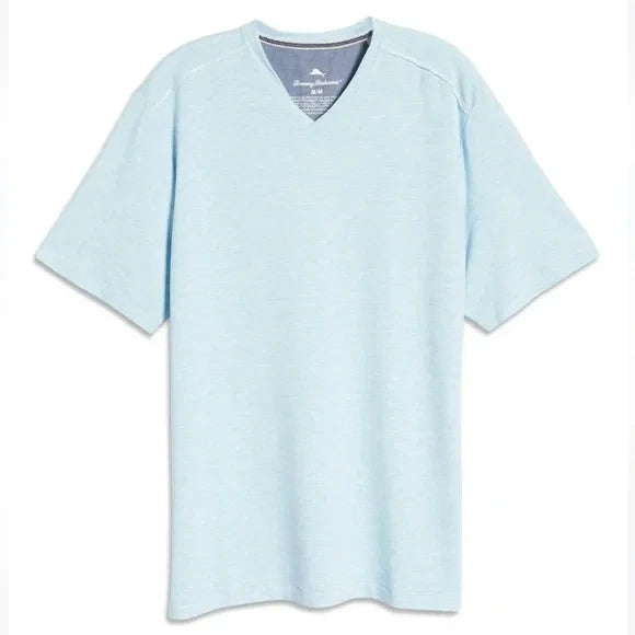 Tommy Bahama Men’s Small Picasso Blue Coasta Vera V-Neck Short Sleeve Tee