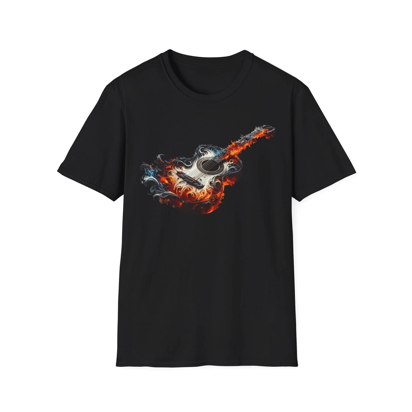 Unisex Softstyle T-Shirt Burning Guitar