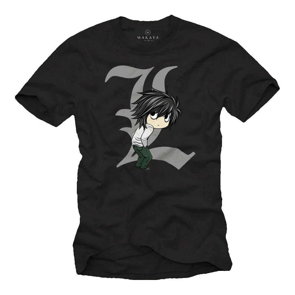 Death Mens T Shirt L Blue Manga Anime Note Comic Gift Boys Men