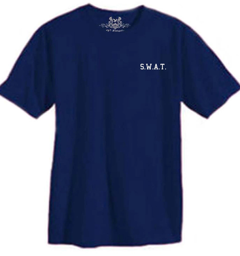 NEW MEN'S PRINTED "S.W.A.T." SWAT TEAM FUNNY CUSTOM BLACK NAVY COTTON T-SHIRT