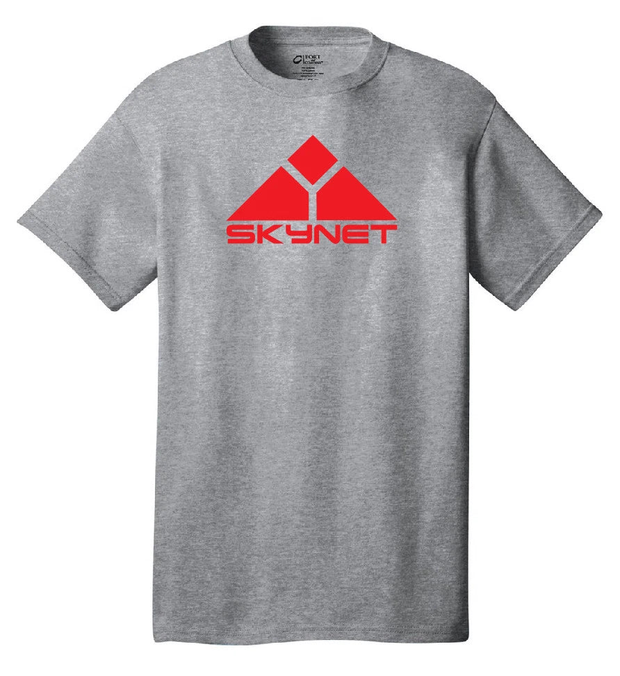 Skynet T-shirt logo cool fun funny Terminator mens tech A.I. movie theme tee