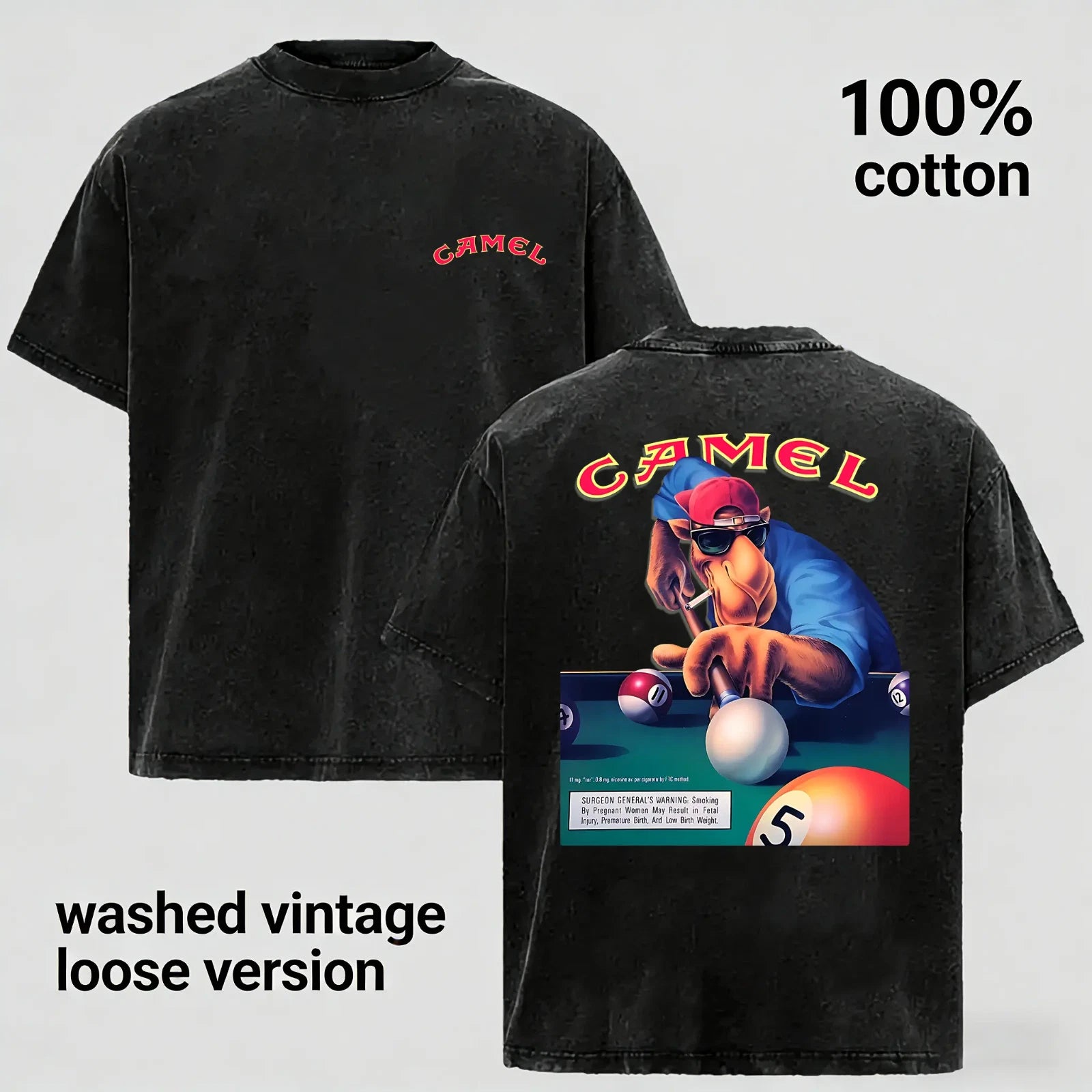 Vintage Washed T-Shirt 100% Cotton – Oversized Casual Tee for Men & Women, Every
