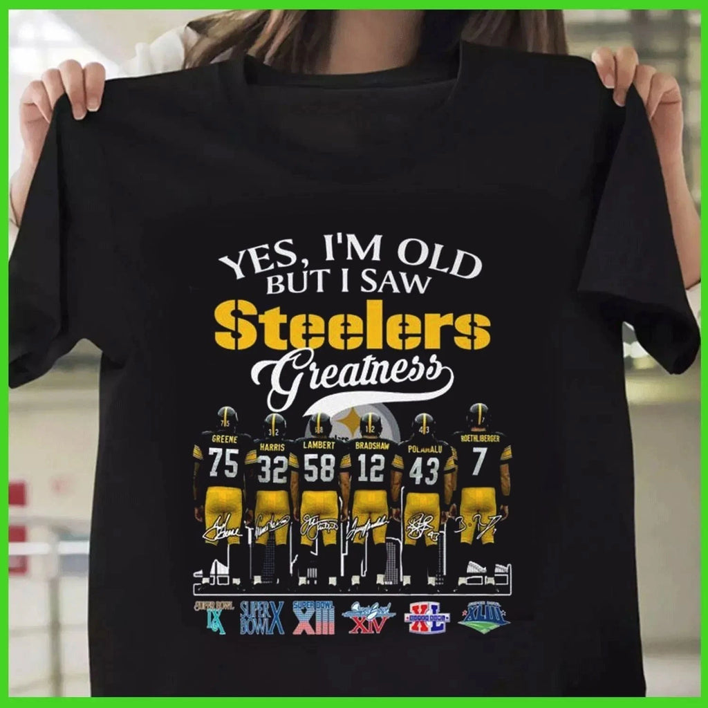 SALE! Yes I’m Old But I Saw Steelers Greatness 2025 Vintage T-Shirt