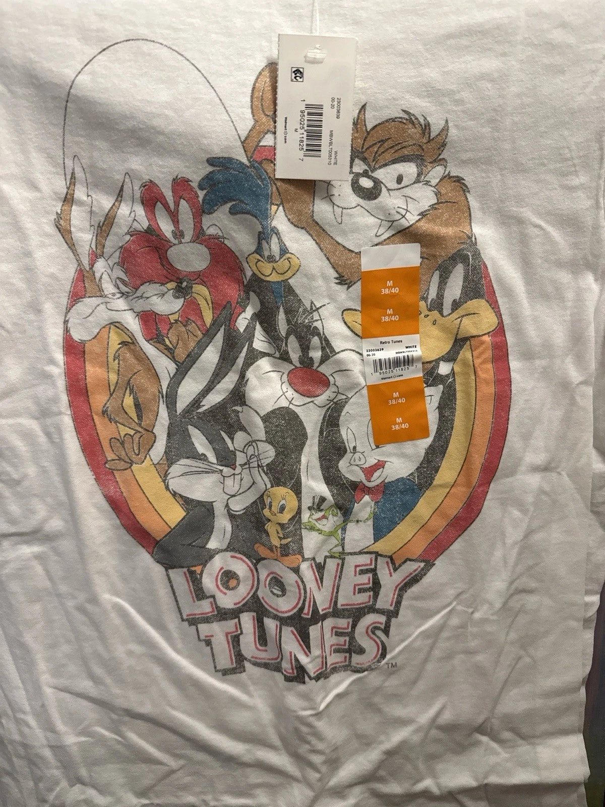 Looney Tunes Retro Graphic T-Shirt Bugs Bunny Taz Daffy Tweety White 3x NWT