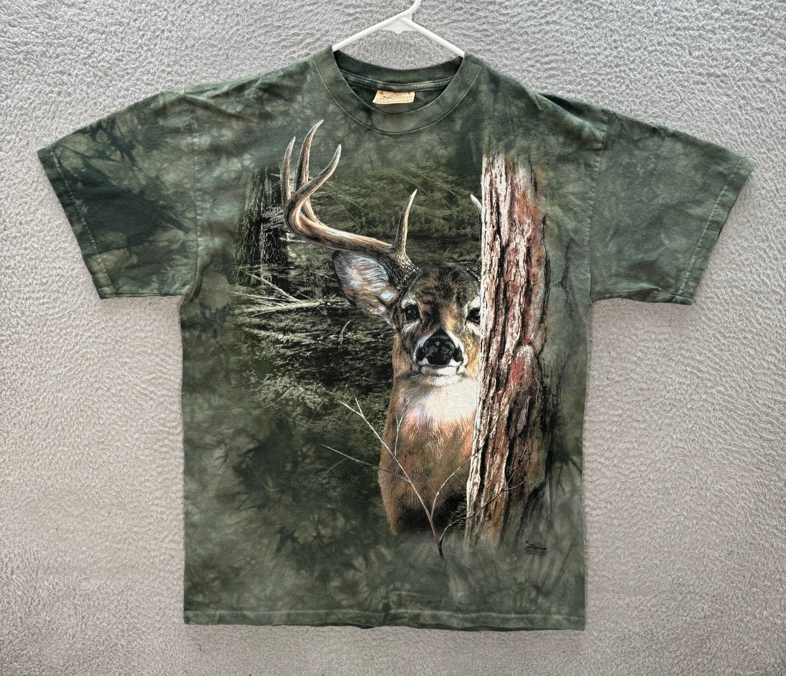 Vintage The Mountain Shirt Mens Large Green Tie Dye Nature Grunge Skater 90s Y2K