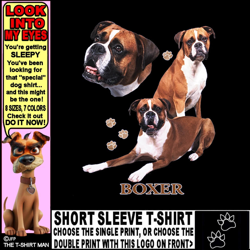 Beautiful Boxer Dog Custom Show Dog Art Style Boxer Dog T-shirt 804
