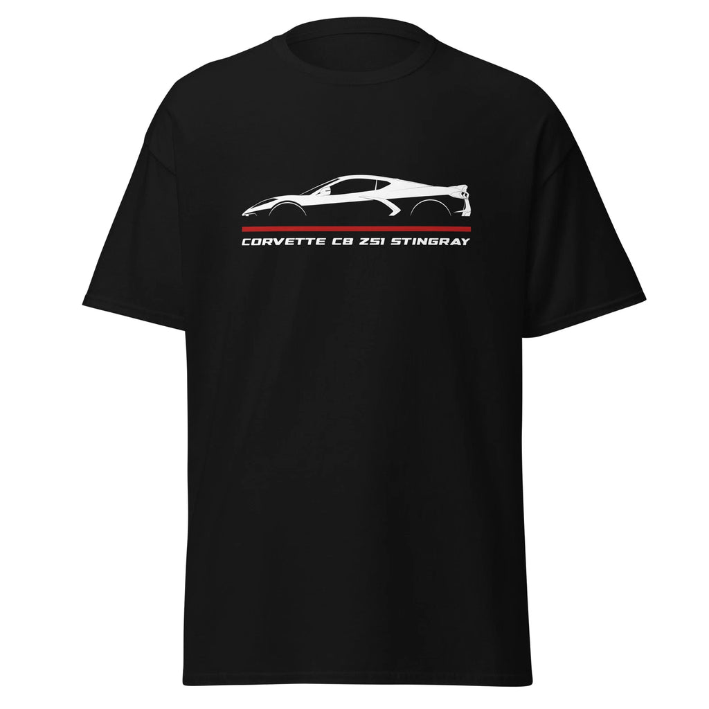 Premium T-Shirt For Chevrolet Corvette C8 Z51 Stingray 2019-2022 Birthday Gift