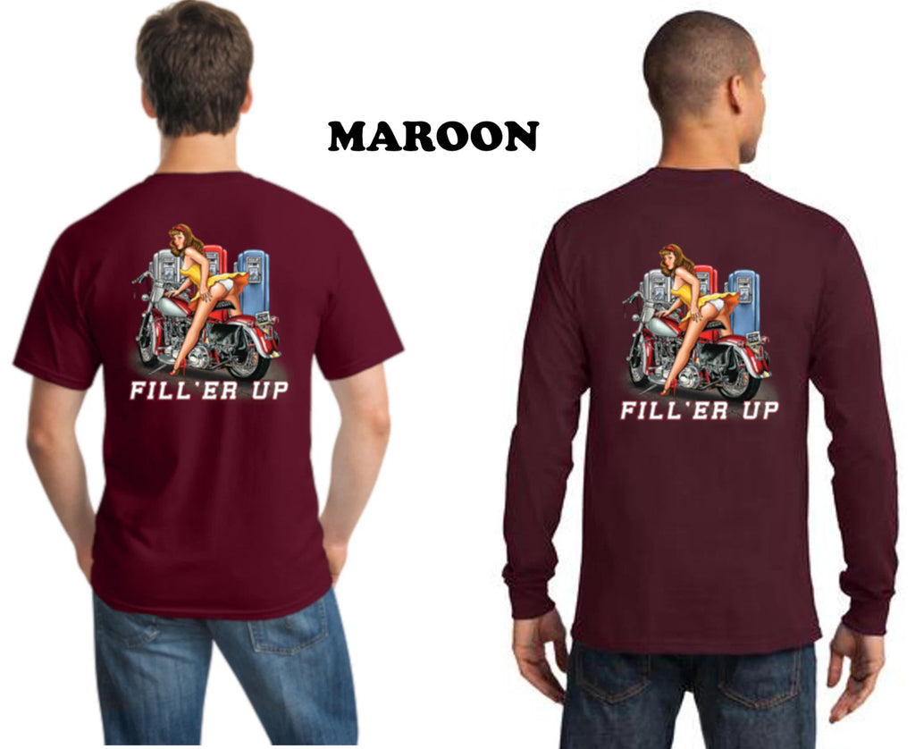 Biker Life Custom Chopper Scooter Sexy Girl On Classic Motorcycle Men's T Shirt