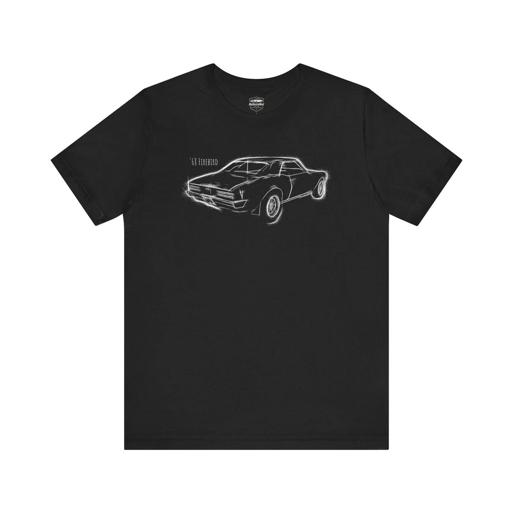 1968 Pontiac Firebird T-Shirt – Retro Sketch Muscle Car Unisex Tee